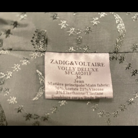 NWT Zadig & Voltaire VOLLY DELUXE JEAN Size 36 SPCA0201 F - Picture 10 of 10